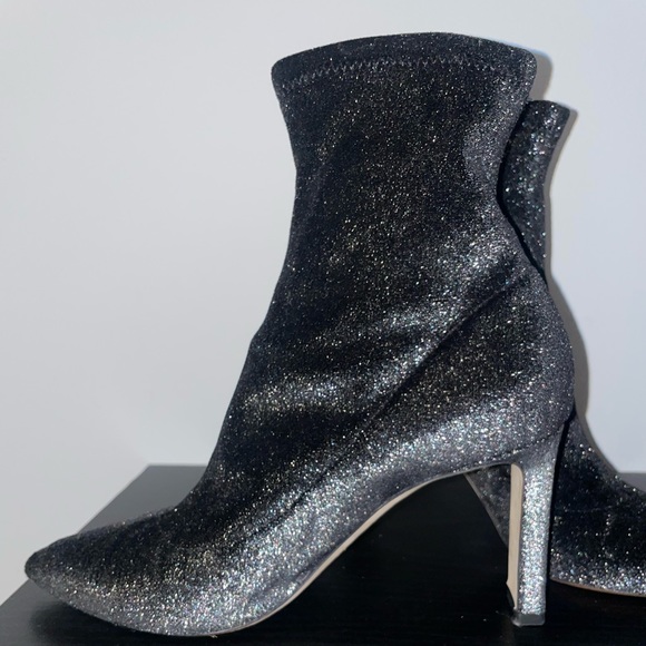 Jimmy Choo Luella Black Metallic Sock Bootie - Picture 5 of 7